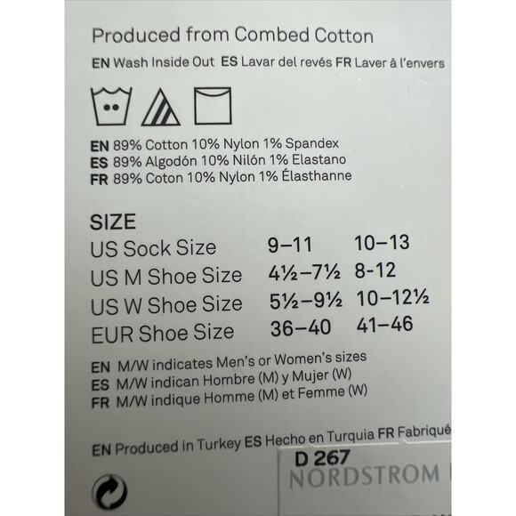 NWT Happy Socks Mens Size 8-12 Multi Stripe Liner Socks Combed Cotton 1 Pair $12 - Picture 2 of 2